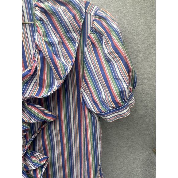 Vintage American Living Women's ruffled cotton blouse Size Large - Picture 7 of 11